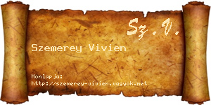 Szemerey Vivien névjegykártya